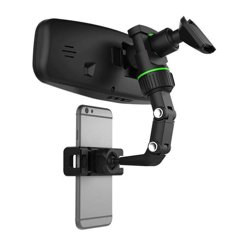 360° Car Rearview Mirror Phone Holder for 4.0-6.1 Inch Phone Gps Navigation Bracket Phone Holder Stand Adjustable Support