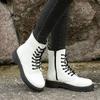 Women 'S Fashion Boots Autumn And Winter Warm And Comfortable All -Match Lace -Up Mid -Tube Flat Waterproof Non -Slip Women 'S Shoes