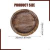 Bathroom Counter Organizer Wood Round Dinner Plate Wooden Serving Tray Platter for Food