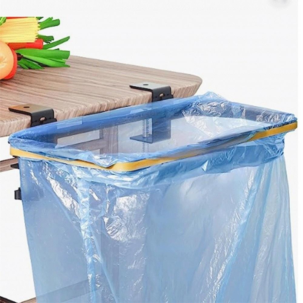 11.8×5.9×0.6in Trash Bag Holder Stainless Steel Cabinet Trash Bag Stand For Bathroom