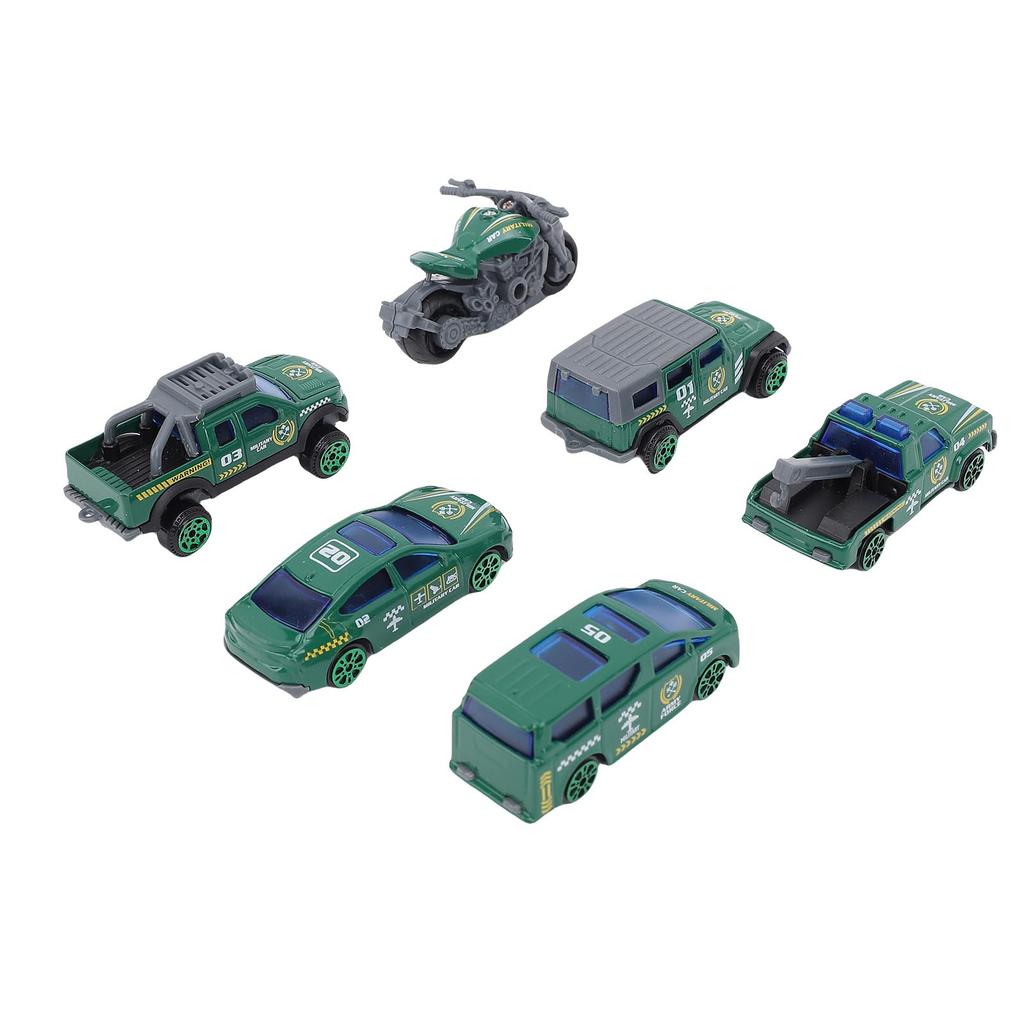 6 Pcs 1:64 Metal Toy Cars Realistic Alloy Educational Role Playing Toy Vehicles Set for Kids