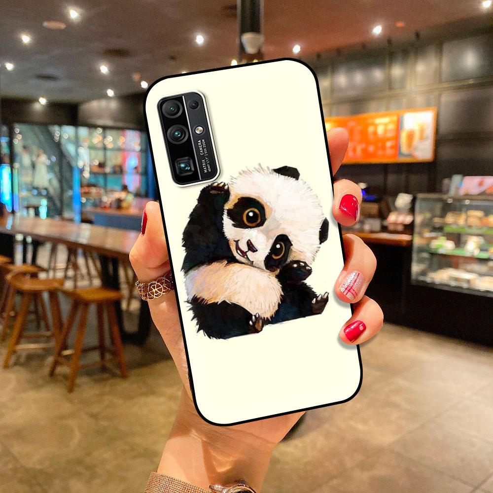 Case For Huawei P30 Lite P Smart Z Y6 Y7 2019 P40 Pro P20 Honor 9X 8X Play 9A 20 9S Phone Cover Shell Super Cute Panda Funda Sac