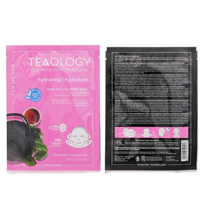 TEAOLOGY Masque Visage et Cou Pêche et Acide Hyaluronique