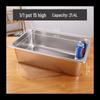 NHZHIW Rectangular Stainless Steel Food Pan with Lid