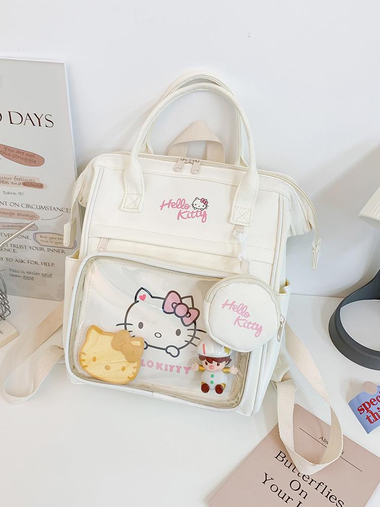 

Japanese cute girl pain bag Korean version of junior high school students class backpack girl bag large capacity travel backpack No accessories.