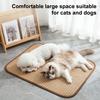 Summer Cool Mat for Pets Scratch-Resistant Wear-Resistant Large Breathable Natural Rattan Cooling Mat Anti-Slip Pet Bed