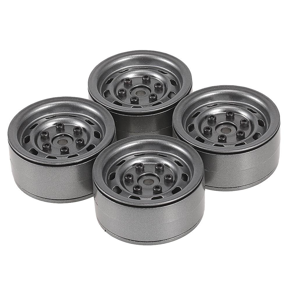 4Pcs  Ax-618Gl 1.9Inch Metal Wheel Hub Rim Set For Axial Scx10 Rc4Wd D90 1/10 Rc Rock Crawler Car