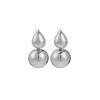 European & American Metal Oval Geometric Earrings: Retro Round Studs with Light Luxury, Unique Personality & Elegant Style