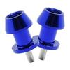 2pcs Blue Aluminum Alloy M8 Motorcycle Racing Adapter Holder Swingarm Coil Slider Mount Stand Screw