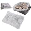 New ModelsCat Cushion Bed, Plush Pets Puppy Kitten Small Dog Super Soft Warm Washable Foldable (grey)
