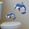 Świecący w ciemności naklejka na toaletę z delfinem samoprzylepna wodoodporna z PCV naklejka do pokoju dziecięcego sypialni łazienki dekoracja domu