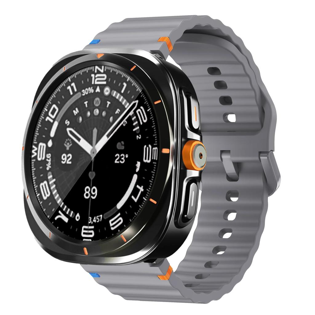 Bracelet+Changer en Boîtier Ultra pour Samsung Galaxy Watch 7 6 40 44mm Mettre à niveau vers Galaxy Watch Ultra 47 Protecteur d'Écran en Verre Trempé