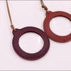 Easy-pull Buckle Reading Magnifying Glass Leather Case PU Leather Key Chain  Seniors