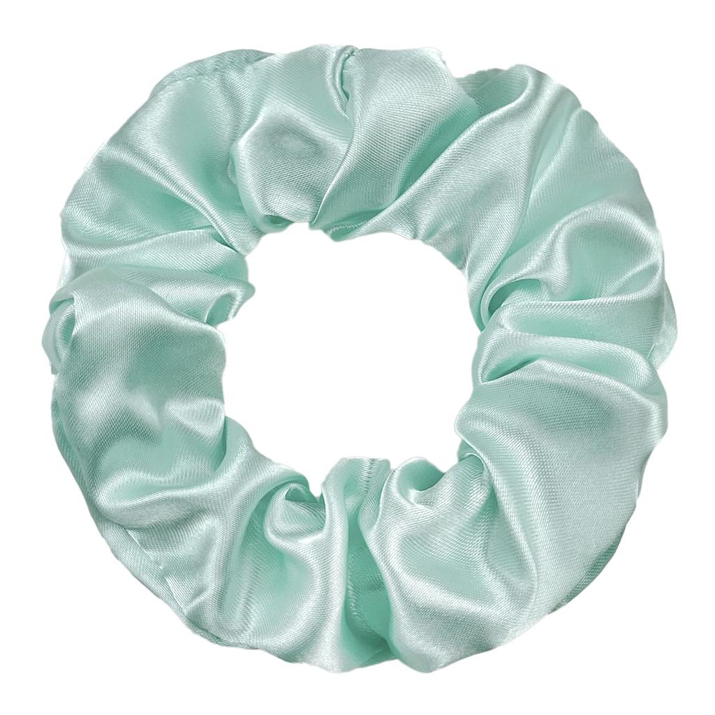 Seidensatin Scrunchies Damen Einfarbig Haargummi Elegant Pferdeschwanzhalter Gummiband Elastisches Haarband Haaraccessoires