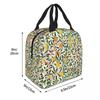 William Morris Fruits Insulated Lunch Bags Floral Green Plant Bohemian Flower Meal Container Cooler Bag Tote Lunch Box Food Bag