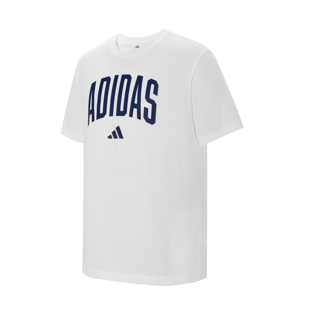 Adidas Летняя Повседневная Спортивная Футболка с Буквами и Круглым Вырезом Модная Мужская Топы JM6416 L