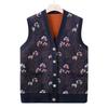 Middle-aged and Elderly Mothers' Clothes, Old Ladies Autumn and Winter Coats, Grandmas Wear New Style Vest Knitted Vest Plus Velvet Thickened