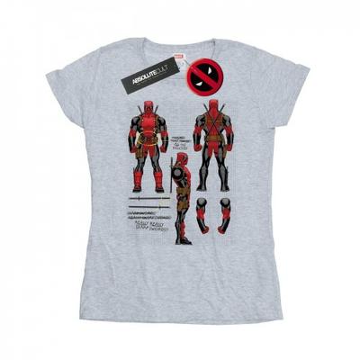 Womens/Ladies Deadpool Action Figure Plans Cotton T-Shirt