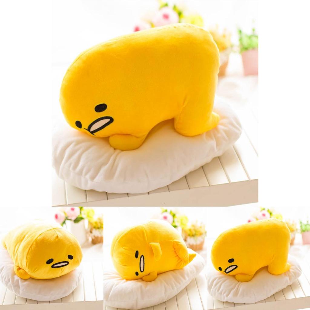 Entzückendes Niedliches Liegendes Gudetama Faules Ei Motchiri 15" Plüschtier Stoffkissen Kissen Für Ultimativen Komfort