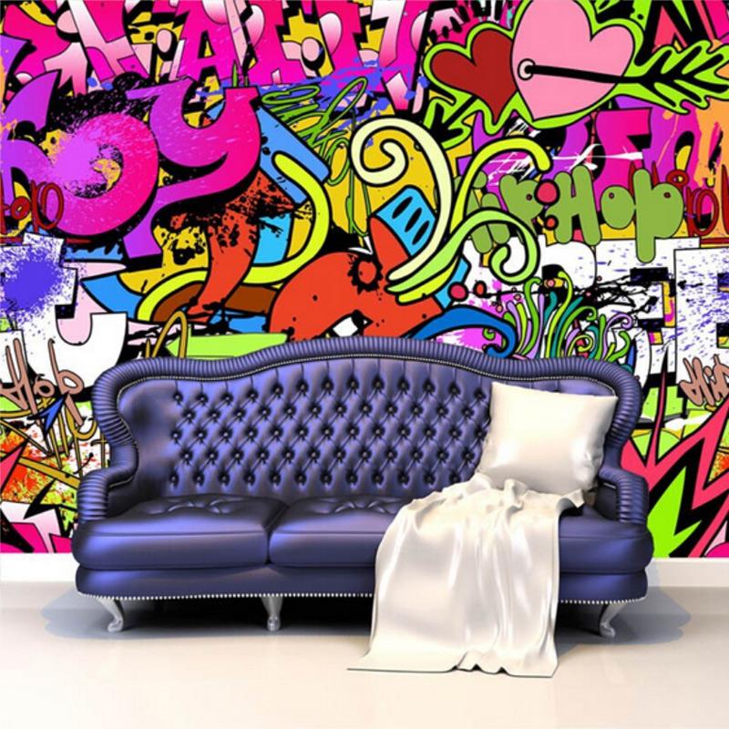 Graffiti Wallpaper Street Culture Wallpaper Art Mural Bedroom Corridor Kids Room Wall Mural
