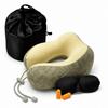 Portable Memory Foam U-Shaped Neck Pillow - Travel Sleep Support and Comfort