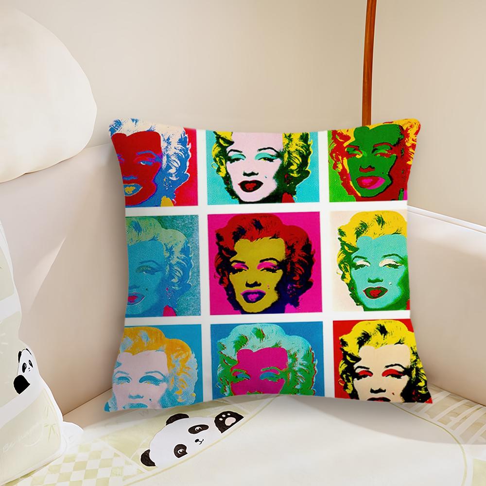A-Andy W-Warhol Art Pillow Case Living Room Sofa Cushion Cover Suitable For Home Bedroom Room Decoration