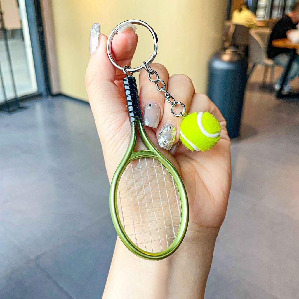 Tennis Metal Delightful Racket Keychain Fashionable Gift For Holidays Festivities And