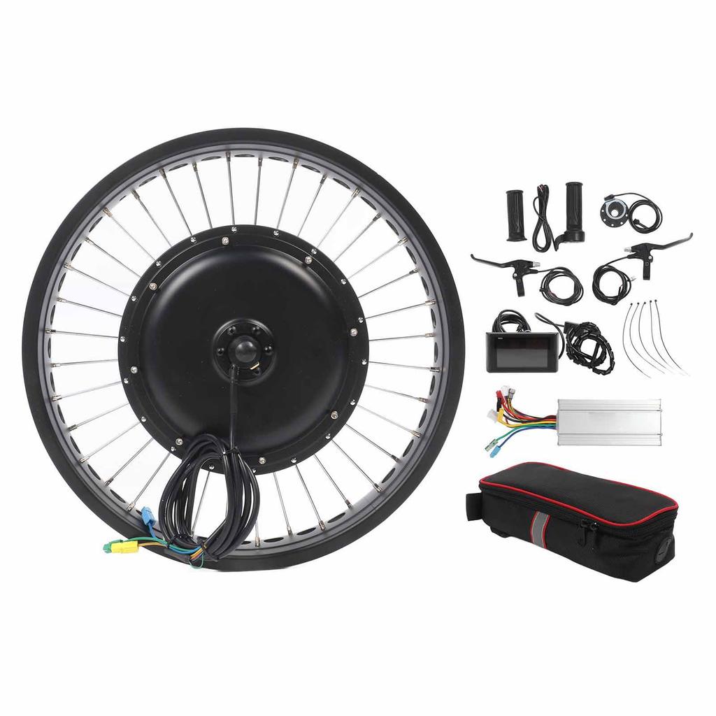 Electric Bike Conversion Kit for 20inch Front Wheel Color Screen Low Noise Brushless Motor 48V