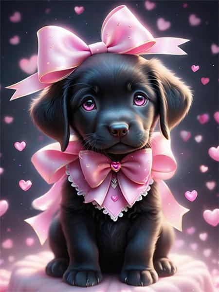 Diamond Painting Kit Dog Flower Full Square/Round Embroidery Mosaic Animal Home Decor