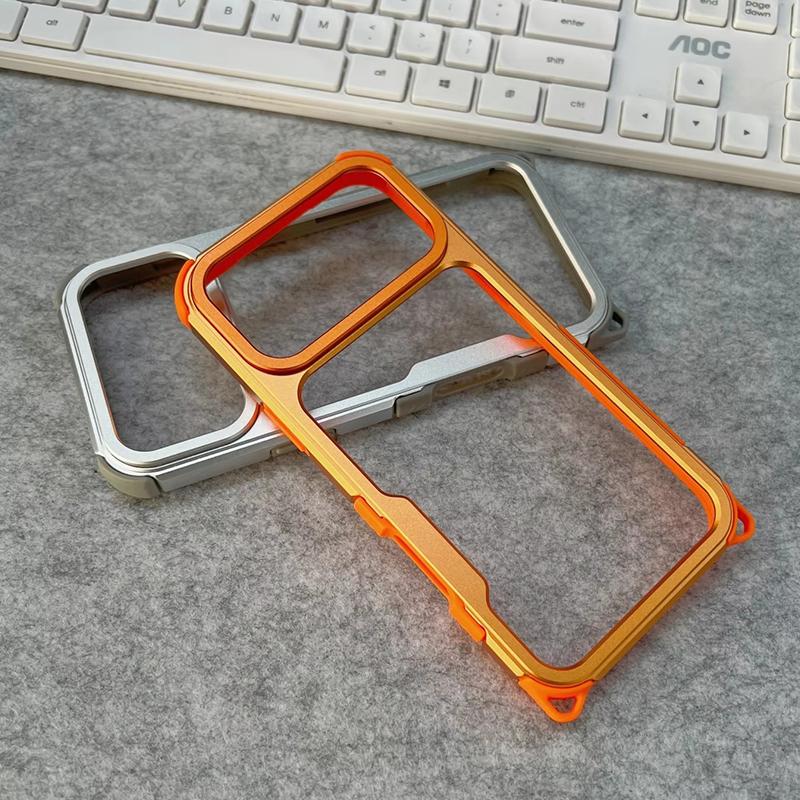 Aluminum Alloy Bumper Case for iPhone 18 16 17 Pro Max 16 17 18Open Back Frame with Cushioned Corners and Camera Edge Protection