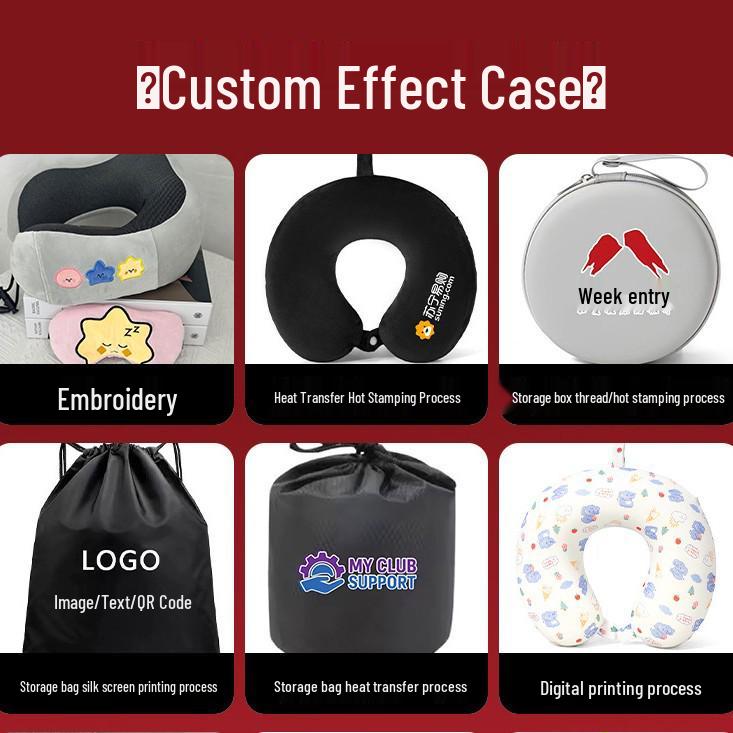 Summer U-Shaped Ice Silk Cool Travel Neck Pillow: Breathable, Portable Nap Support Souvenir