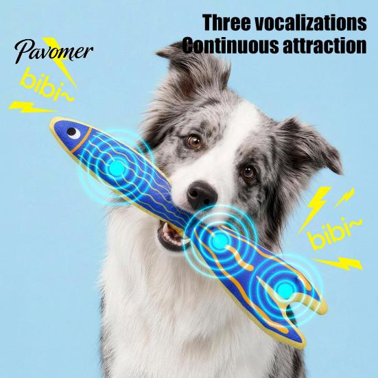 Training Toys for Dogs Ocean Fish Dog Toy, Interactive Squeaky Chew Stuffed Plush Durable Toy Medium And Large Tug-of-war Games Sounding Pets