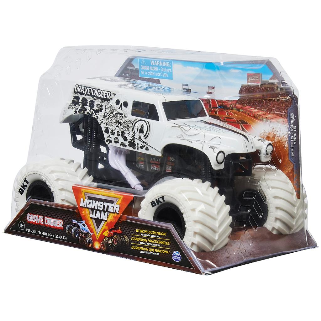 Monster Jam, Official Grave Digger Monster Truck, Collectible Diecast Vehicle, 1:24 Scale
