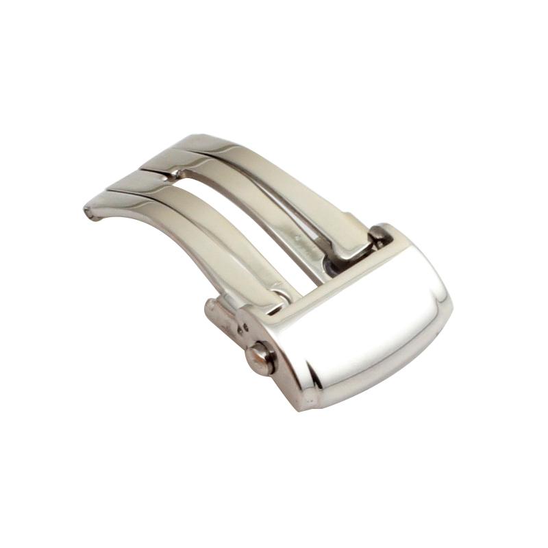 18mm Für Maurice Lacroix Pontos PT6098 PT6388 LC6017 Uhrenarmband Armband Metallschnalle Edelstahl Doppeldruck-Faltschließe 18mm silber