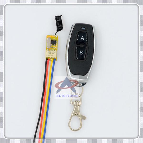 3.7V-18V Wireless Metal Two-button LED Remote Control Board Wireless Remote Switch