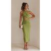 Abito Lungo Stile Europeo Primavera Estate Slim Fit INS Casual Vacanza Senza Maniche Abbigliamento Donna