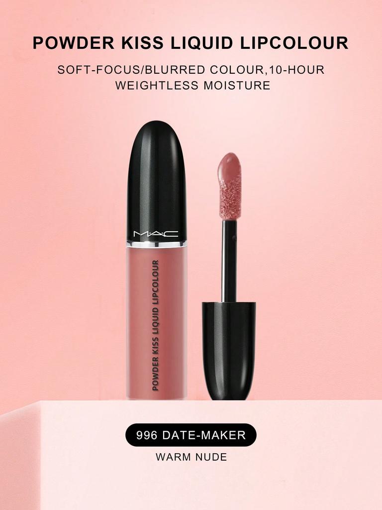 M·A·C Powder Kiss Liquid Lipcolour 975 Ruby Boo (Vivid Blue-Red) - 5ml