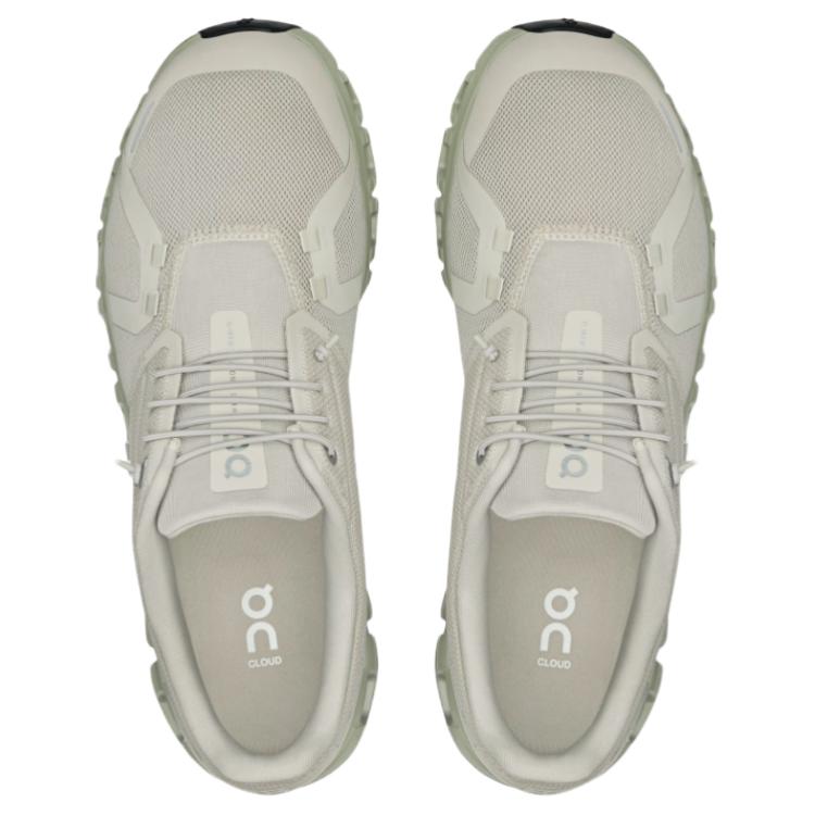 On Cloud 6 Comfortable Durable Support Running Shoes Men Sneakers Light-Beige White 3MF10075234