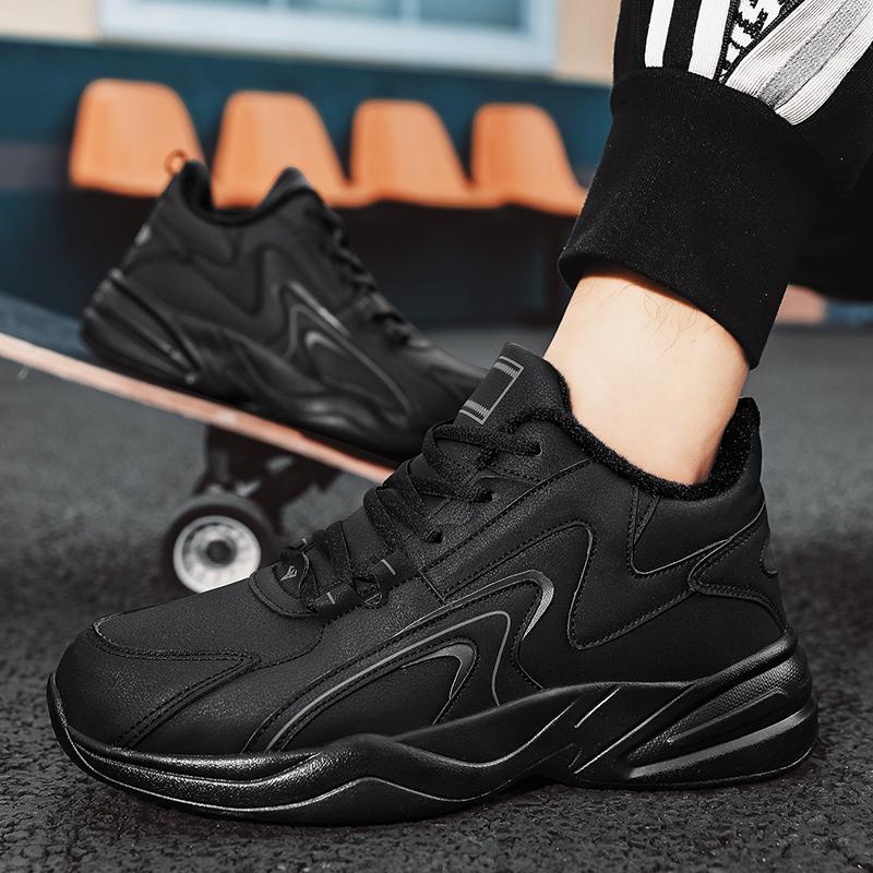 FashionMen Snow Boots outdoor Winter Plush Warm Men cotton shoes Lace-Up Non-slip Male Ankle Boots spring Autumn Man Work Shoes