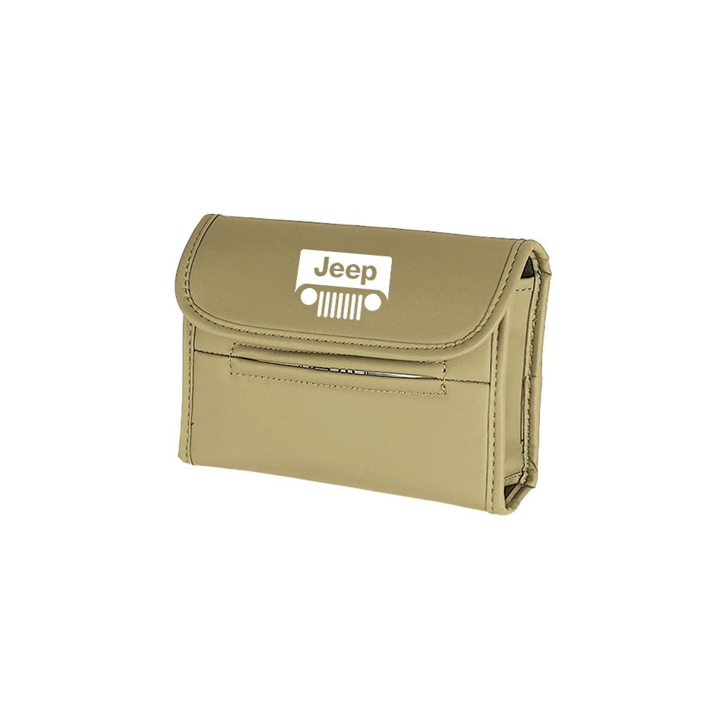 For Jeep Car Badge JEEP Emblem Styling Tissue Box Seat Back Paper Box Interior Accessories For Jeep Renegade Wrangler Compass