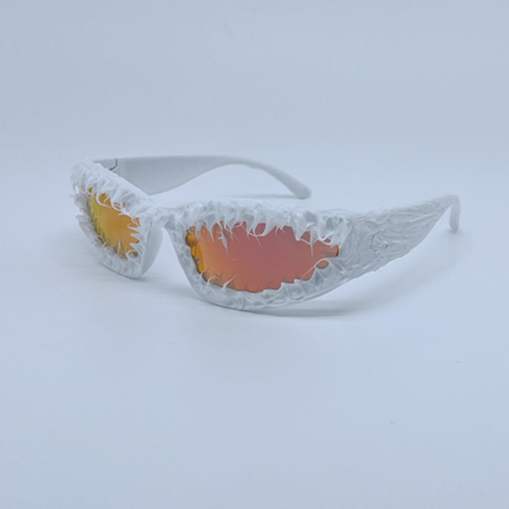 Occhiali da Sole Punk Sportivi Cat Eye Lenti Rivestite in Resina per Feste Festival Streetwear Moda Unisex Hip Hop Occhiali Protettivi