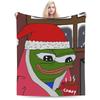 Fancy Pepes Frog  Blanket  Warm Soft Pattern Plush Throw Blanket For Child Couch Chair Sofa Bed Flannel Bedspread Bed Cover
