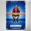 Anchorman The Legend of Ron Burgundy Retro Movie Metal Tin Sign for Home Bar Man Cave Wall Decor