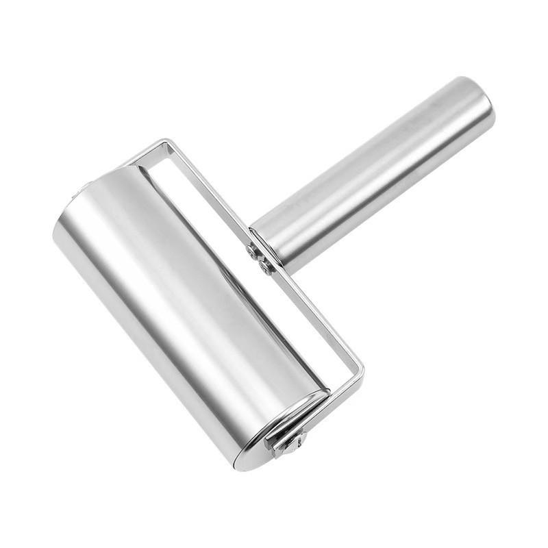 Stainless Steel Rolling Pin Wheel - Effortless One-Handed Dough Roller for Dumplings, Buns & Pastry - Kitchen Baking Tool Stainless steel rolling pin