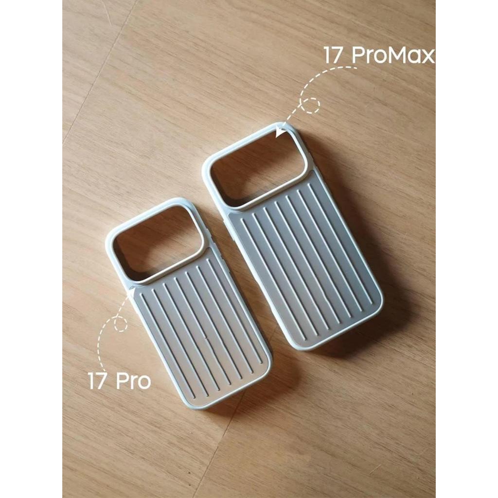 Ins Simple Business 3D Corrugated Stripe Stylish For Rimowa Luggage Phone Case For iPhone 17 Pro Max 16 15 14 13 Aluminum-magnesium Alloy Hard Cover