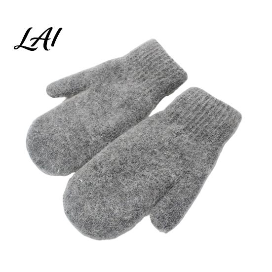 Soft Imitation Rabbit Fur Gloves 1 Pair Winter Warm Mittens for Women Cold Weather Plush Knit with Thick Lining And Elastic Rib Cuffs Outdoor Thermal