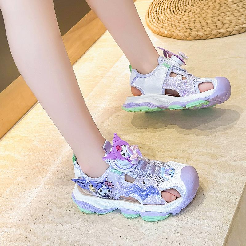 Classmates Children's Sandals Students Girls Middle and Older Children Baotou Sandals 2025 Summer Fresh and Cute Microfiber Breathable