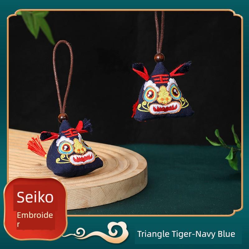 Dragon Boat Festival Sachet Perfume Bag Three-Dimensional Embroider Tiger Pendant Finished Product Argy Wormwood Mosquito Repellent Portable