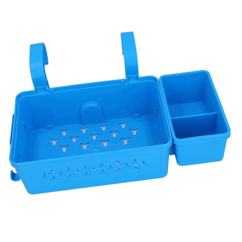 Aufbewahrungskorb für den Poolrand, verdickter Hängekorb für den Pool mit Becherhalter für 2,3 Zoll oder weniger