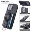 High End TPU+PU Leather Black Case for iPhone 11 13 12 14 15 16e Pro Max Fashion Wrist Strap Ring Grip Card Holder Wallet Sleeve